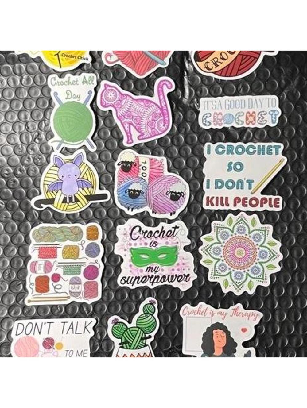🧶Crochet Sticker Pack 15-Piece Set🧶